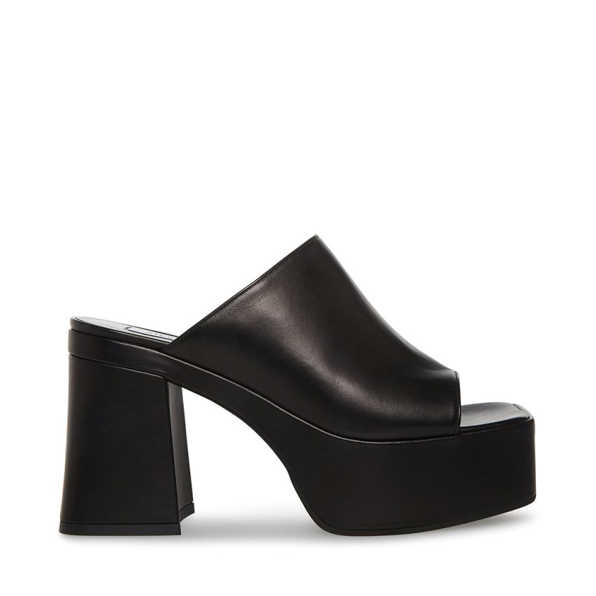 Sandalias de Plataforma Steve Madden Capria Cuero Mujer Negras | ES AVE691